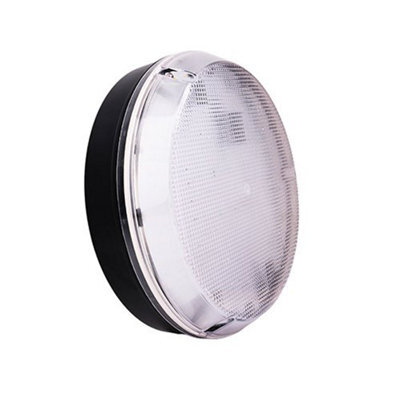 Fern Howard Drake Flush Fitted Led Ip65 Emergency Black Bulkhead 1800Lm Natural White Light With Microwave Sensor - image 1