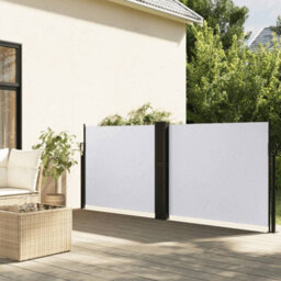 Berkfield Retractable Side Awning White 120X600 Cm - thumbnail 1