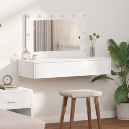 Walplus Wall Hanging Dressing Table With Led Lights White - thumbnail 1
