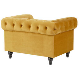 Beliani Armchair Chesterfield Velvet Gold - thumbnail 5
