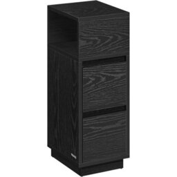 Songmics Nightstand, Compact Storage Unit With Dual Drawers And Open Shelf, Ebony Black - thumbnail 7