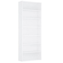 White 7 Tiers Bookcase 209.5Cm Tall Living Room Bookshelf Free Standing Display Shelf - thumbnail 5