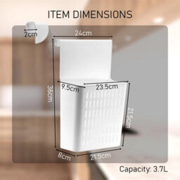 Geezy Over The Door Storage Basket Plastic Pantry Organizer Hanging Storage Organizer - thumbnail 6