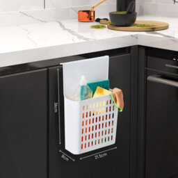 Geezy Over The Door Storage Basket Plastic Pantry Organizer Hanging Storage Organizer - thumbnail 2