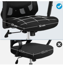Ergonomic Office Chair Computer Desk Chair High Back Adjustable Chair Black - thumbnail 7