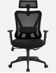 Ergonomic Office Chair Computer Desk Chair High Back Adjustable Chair Black