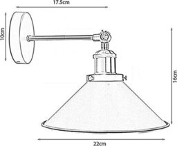 Industrial Wall Light Vintage Indoor Wall Sconce Adjustable Metal Wall Lighting - thumbnail 2