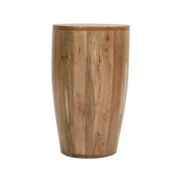 Buttercup Farm Surrey Drum Side Table - Solid Mango Wood - L35 X W35 X H60 Cm - thumbnail 1