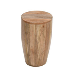 Buttercup Farm Surrey Drum Side Table - Solid Mango Wood - L35 X W35 X H60 Cm - thumbnail 4