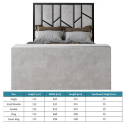 Sherlock Luxe Upholstered  Silver Television Bed Frame - thumbnail 7