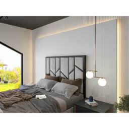 Sherlock Luxe Upholstered  Silver Television Bed Frame - thumbnail 3