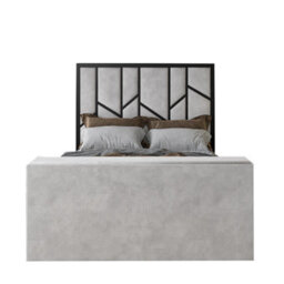 Sherlock Luxe Upholstered  Silver Television Bed Frame - thumbnail 5
