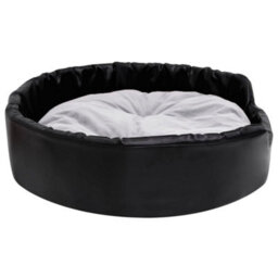 Vidaxl Dog Bed Black And Grey 90X79X20 Cm Plush And Faux Leather - thumbnail 4