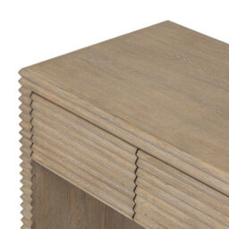 Wyld Haus Mandarina Weathered Oak Ribbed Three Drawer Desk - thumbnail 8