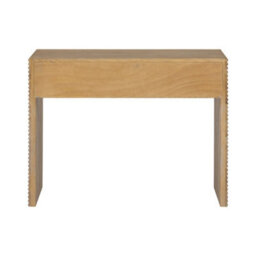 Wyld Haus Mandarina Weathered Oak Ribbed Three Drawer Desk - thumbnail 5
