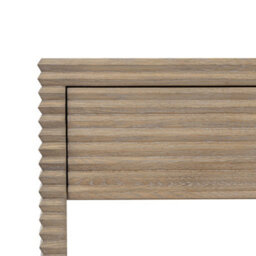 Wyld Haus Mandarina Weathered Oak Ribbed Three Drawer Desk - thumbnail 7