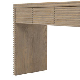 Wyld Haus Mandarina Weathered Oak Ribbed Three Drawer Desk - thumbnail 6