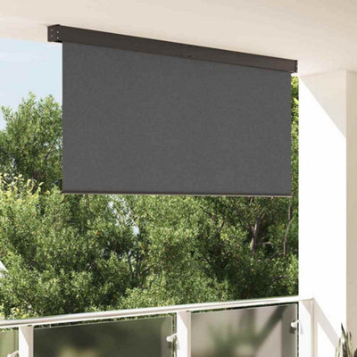 Berkfield Outdoor Roller Blind Striped Anthracite 220 X 250 Cm Fabric - image 1