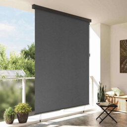 Berkfield Outdoor Roller Blind Striped Anthracite 220 X 250 Cm Fabric - thumbnail 3