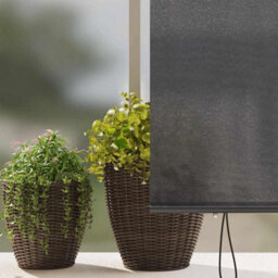 Berkfield Outdoor Roller Blind Striped Anthracite 220 X 250 Cm Fabric - thumbnail 4