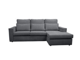 Furnishings For Less UK Sorino Chenille Luxe Grey Right Hand Fabric L Shaped 3 Seater Corner Sofa With Chaise - thumbnail 2