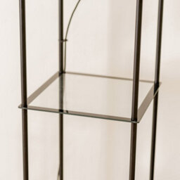 Valuelights Gobie Black Metal Frame With Glass Storage Shelf Floor Lamp - thumbnail 5