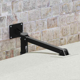 Berkfield Modern Wall-Mounted Garden Parasol Sand 247 Cm - thumbnail 3