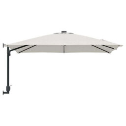 Berkfield Modern Wall-Mounted Garden Parasol Sand 247 Cm - thumbnail 5