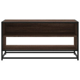 Berkfield Tv Cabinet Brown Oak 91X40X46 Cm Engineered Wood And Metal - thumbnail 4
