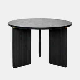 Ohs Ribbed Square Leg Side End Table Engineered Wood Home Décor - Black - thumbnail 2
