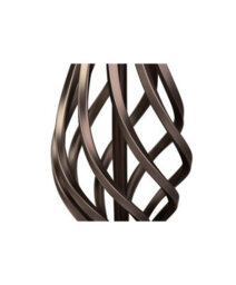 Lighting Supermarket Queenswood Traditional Barley Twist Table Lamp With Blue Gold Drum Shade - Pewter - thumbnail 5