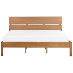 Beliani Bed Wood Boisset 180 X 200 Cm (Eu Super King) Dark Brown - thumbnail 4