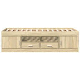 Walplus Engineered Wood Day Bed Sofa With Storage Drawers And Slatted Base For Bedroom - thumbnail 4