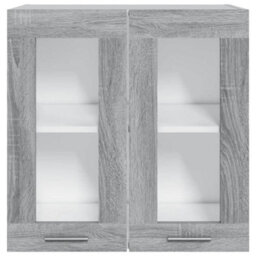 Vidaxl Hanging Glass Cabinet Lyon Grey Sonoma 60X31X60 Cm Engineered Wood - thumbnail 3