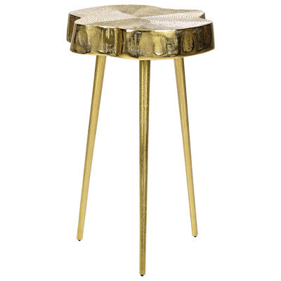 Beliani Side Table Taupo Metal Gold - image 1