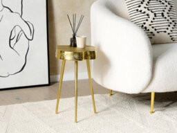 Beliani  Side Table Taupo Metal Gold - thumbnail 2