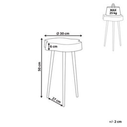 Beliani  Side Table Taupo Metal Gold - thumbnail 3