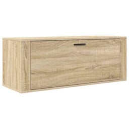 Berkfield Modern Wall Shoe Cabinet Sonoma Oak 100X35X38 Cm Engineered Wood - thumbnail 1