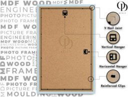 27 X 40 Inch Mdf Wood Frame With Perspex Front Dual Orientation Landscape Portrait Wall Mount (Light Grey) - thumbnail 5