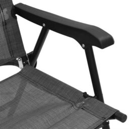 Berkfield Folding Garden Chairs 8 Pcs Melange Grey Steel And Textilene - thumbnail 9