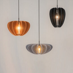 Luminosa Lighting Luminosa Cambio Slim Modern Pendant Ceiling Light Black 1Xe27 Grey Shade - thumbnail 3