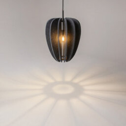 Luminosa Lighting Luminosa Cambio Slim Modern Pendant Ceiling Light Black 1Xe27 Grey Shade - thumbnail 4