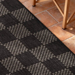 The Rugs Ted Baker Flatweave Dorothy Indoor Outdoor Rug Checkerboard Design In Black - thumbnail 8