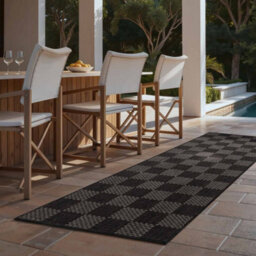 The Rugs Ted Baker Flatweave Dorothy Indoor Outdoor Rug Checkerboard Design In Black - thumbnail 3