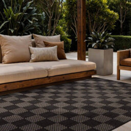 The Rugs Ted Baker Flatweave Dorothy Indoor Outdoor Rug Checkerboard Design In Black - thumbnail 2