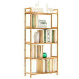5 Tiers Tall Wooden Shelves Bookcase Bookshelf Storage Shelving - thumbnail 6