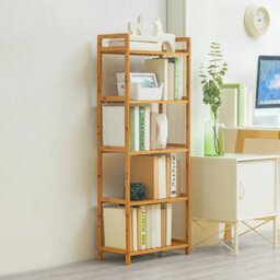 5 Tiers Tall Wooden Shelves Bookcase Bookshelf Storage Shelving - thumbnail 4