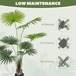 Homcom Artificial Plant With Peva Leaves And Coconut Coir For Home Office - thumbnail 6