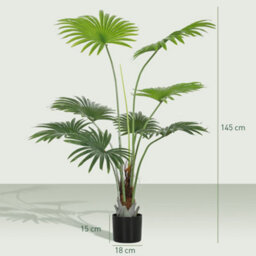 Homcom Artificial Plant With Peva Leaves And Coconut Coir For Home Office - thumbnail 3