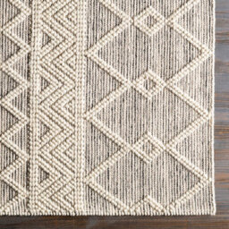 Livabliss Hygge-Hand Woven Charcoal White Wool Global Living Dining Bedroom Rug 183 X 274 Cm Easy Care, Non Shedding - thumbnail 4